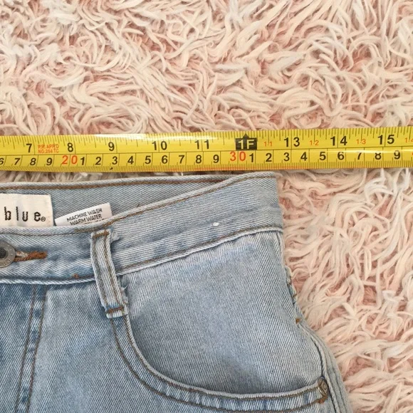 🐋VTG 90s Blue Anchor hi rise denim shorts - Picture 7 of 10